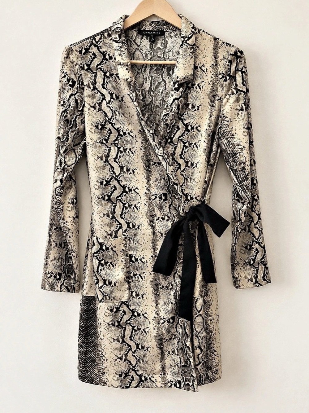 Dynamite | Snakeskin Trench Coat Dress S/P